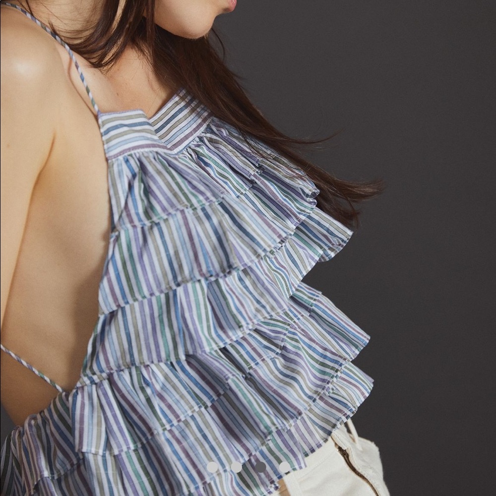 NWT Magali Pascal Layered Ruffle Tank - Size L